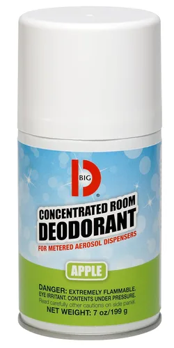 Big D 467 Desodorante concentrado para dispensadores de aerosol medidor, fragancia de manzana, 7 onzas (paquete de 12) – Ambientador ideal para