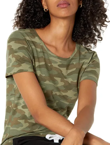 Miniatura 5 de Tienda Essentials - Camiseta de manga corta con cuello redondo y ajuste clásico para mujer, paquete múltiple