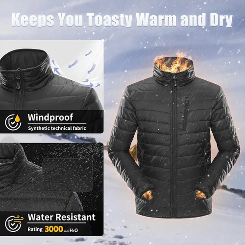 Miniatura 3 de 33,000ft Chaqueta acolchada ligera y plegable para hombre