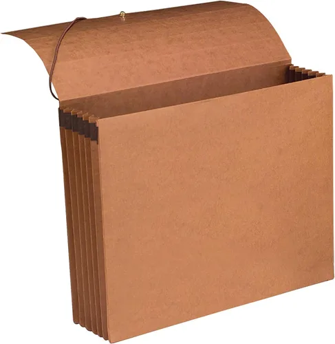 Miniatura 4 de Smead Cartera expansible 100% reciclada con solapa y cierre de cordón, reforzada, expansión de 5-1/4", tamaño legal, cuerda roja, 10 por caja (71199)