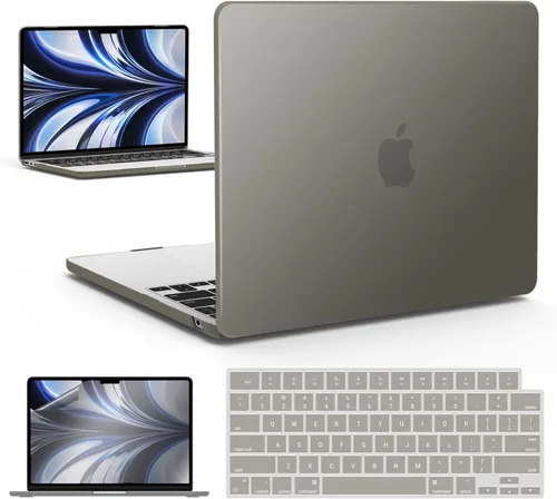 Miniatura 41 de IBENZER Funda para MacBook Air de 13 pulgadas 2026 2025 2024 2023 2022 M4 A3240 M3 A3113 M2 A2681, funda rígida con cubierta de teclado ScreenFilm