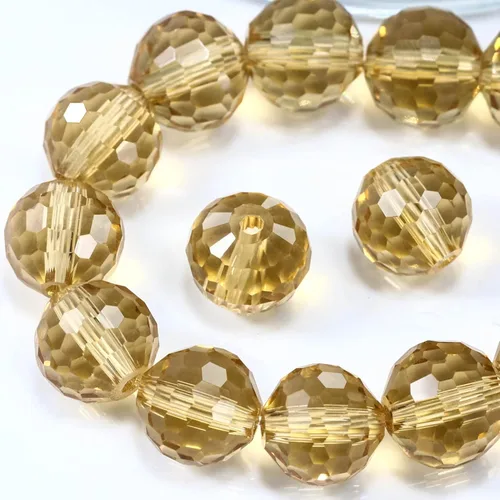 Miniatura 14 de Dowarm 150 PIEZAS Cuentas de cristal de vidrio redondas de 6 mm para hacer joyas, cuentas facetadas de cristal rondelle espaciadoras de color azul