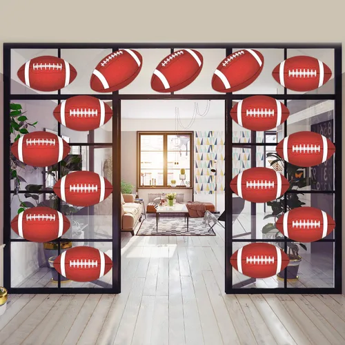 Miniatura 6 de Frienda Decoración de tablón de anuncios de fútbol con punto de pegamento, decoración de pared escolar, temática deportiva, suministros de fiesta
