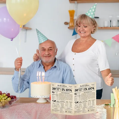 Miniatura 7 de Divertida tarjeta de cumpleaños número 50, tarjeta de cumpleaños de 1974 para novio, tarjeta de feliz cumpleaños 50 para mujeres y hombres, tarjeta