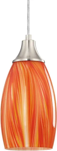Miniatura 9 de karyfine Mini lámparas colgantes de vidrio artístico para isla de cocina, hechas a mano en color teja con vidrio dorado, iluminación colgante