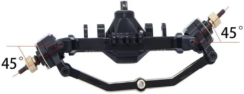 Miniatura 3 de 1/18 RC Juego de ensamblaje de eje delantero trasero de latón para Traxxas TRX4M 1/18 RC Crawler (1set)