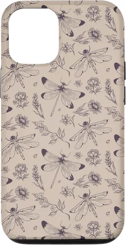 Miniatura 28 de Vintage Dragonfly Tan Sand Beige Wildflower Floral Flower Case for iPhone 16