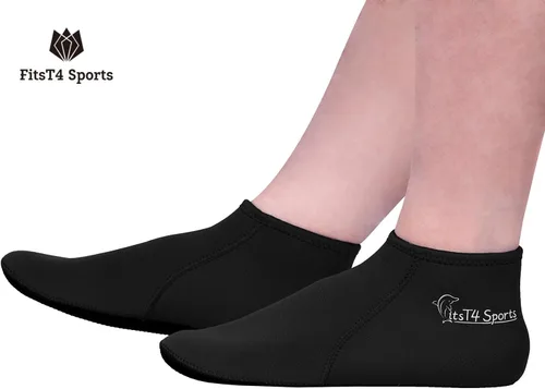 Miniatura 2 de FitsT4 Sports Calcetines de agua de neopreno de 0.118 in con aleta de esnórquel antideslizante para hombres y mujeres