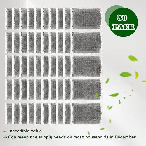 Miniatura 5 de Weewooday 50 filtros de agua de destilador de carbón activado, bolsas de filtro de carbón activado de repuesto de cáscara de coco compatibles