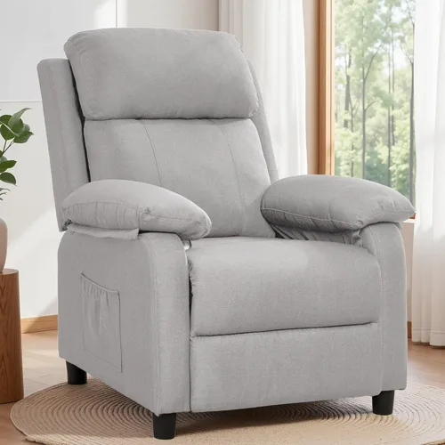 Miniatura 12 de Korser Silla reclinable, sillas de sala de estar para adultos, silla de lectura acolchada para asiento profundo con bolsillos laterales, reclinables