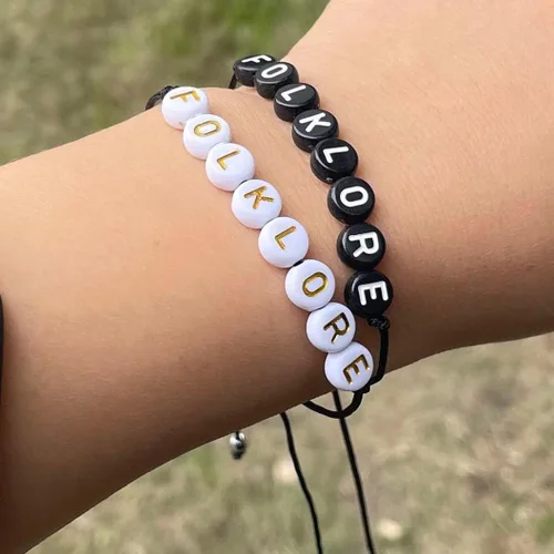 Miniatura 5 de Juego de 2 pulseras de cuentas para cantante y cantante de 1989 Everymore Folklore Speak Now Midnight Antihero Song inspirado en la música, regalos