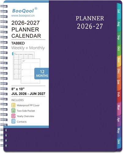 Miniatura 11 de Agenda 2026 – Agenda con calendario 2026, 8 x 10 pulgadas, enero 2026 – diciembre 2026, 2026, planificador semanal y mensual, fuerte encuadernación