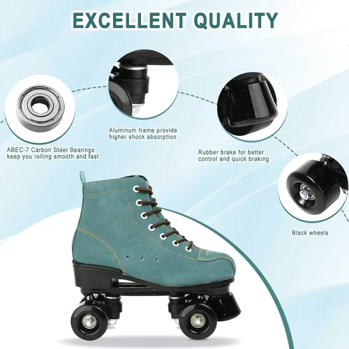 Miniatura 4 de jessie Patines de ruedas para mujer, de doble fila, para exteriores e interiores, patines ajustables para mujeres, hombres, niños y niñas