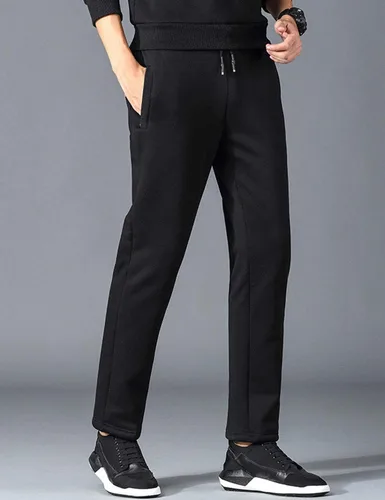 Miniatura 4 de Gihuo - Pantalones deportivos con forro Sherpa para hombre.