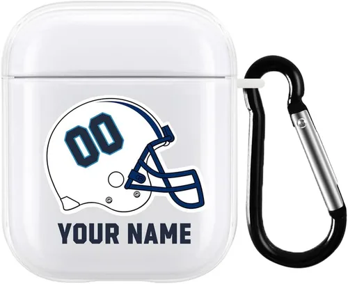 Miniatura 7 de Funda de casco de fútbol con nombre y número para Apple AirPods de 2ª y 1ª generación, regalo personalizado para fanáticos de los deportes de Arizona