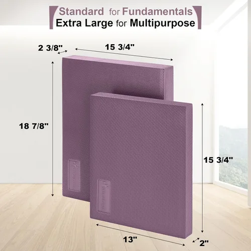 Miniatura 2 de StrongTek Almohadilla de equilibrio de espuma extra ancha para terapia física, 19 x 15.8 x 2.4 pulgadas, almohadilla de espuma TPE de alta densidad