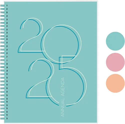 Miniatura 15 de Rileys - Agenda semanal 2025 – Agenda anual y mensual tipográfica, cubierta flexible, páginas de notas, encuadernación de doble alambre