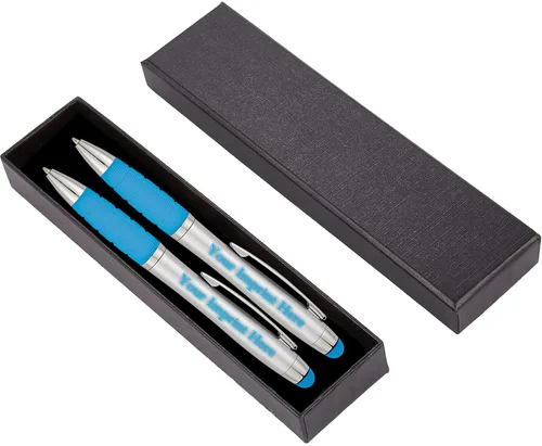 Express Pencils Juego de regalo personalizado de bolígrafo, paquete de 2 bolígrafos iluminados con caja de regalo, bolígrafo de lujo grabado