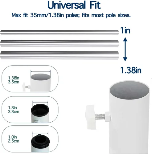 Miniatura 5 de Soporte portátil plegable para sombrilla de playa, soporte portátil para sombrilla de patio, tamaño de anclaje de sombrilla para exteriores, más