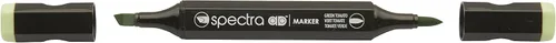 Miniatura 5 de AD Marker Chartpak Spectra, Tri-Nib y cepillo de doble punta, verde manzana, 1 cada uno (S044AD)