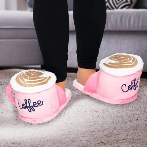 Miniatura 2 de Pantuflas de tacos mullidas para mujeres y hombres, café, piña, divertidos zapatos de casa para interiores y exteriores, pizza, aguacate