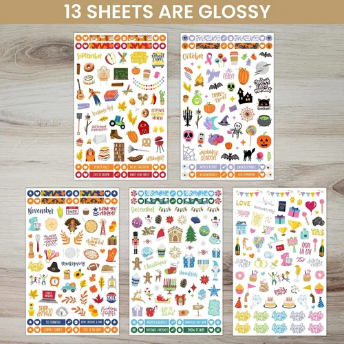 Miniatura 3 de bloom daily planners - Hojas de adhesivos para planificador mensual de celebraciones para decorar el calendario, planificar, álbumes de recortes