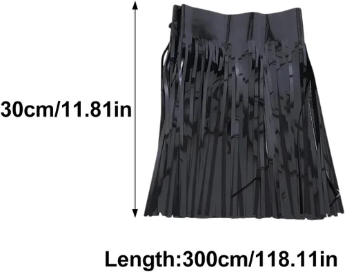 Miniatura 2 de Banner de flecos de aluminio, 9.84 pies de papel de aluminio metálico brillante para colgar, guirnalda de flecos de oropel para boda, fiesta