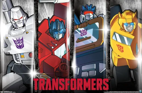 Miniatura 9 de Trends International Hasbro Transformers - Póster de pared clásico, 14.725 x 22.375 pulgadas, versión enmarcada de madera de granero