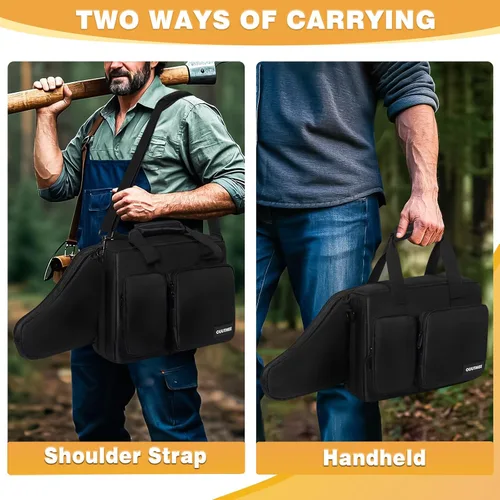 Miniatura 5 de Funda de transporte para motosierra, impermeable, plegable, bolsa de almacenamiento compatible con EGO, Dewalt, Greenworks - Motosierra eléctrica