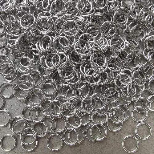 Miniatura 2 de 500 anillos divididos de acero inoxidable para hacer joyas, collares, pulseras, aretes, llavero, manualidades (496.378-0.276 in)