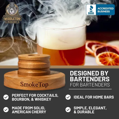 Miniatura 6 de SmokeTop® Kit de ahumador de cócteles y alimentos, ahumador de bebidas de whisky y bourbon para ahumar a la antigua, cócteles, queso y carne