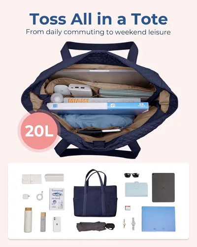 Miniatura 3 de BAGSMART Bolsa grande para mujer, bolsa de hombro de viaje con asa superior con hebilla para esterilla de yoga para gimnasio, trabajo, viajes