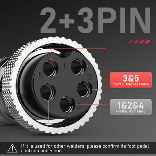 Miniatura 5 de YESWELDER Pedal de soldadura TIG, pedal de control de amplificador, compatible con TIG-200P ACDC TIG-205P YWT-200DC y otras máquinas con control