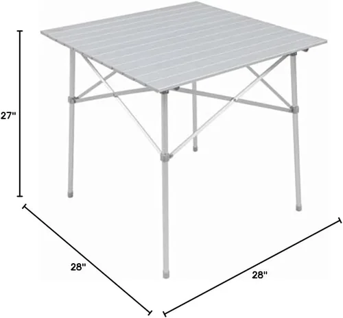Miniatura 3 de ALPS Mountaineering Mesa de campamento enrollable de aluminio con configuración rápida y almacenamiento compacto Plata - Nuevo