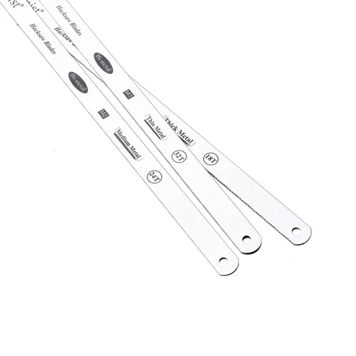 Miniatura 7 de Imachinist S121218x1-S121232x1 12 pulgadas de largo, 1/2 pulgada de ancho, 18 TPI x 1 pieza + 32 TPI x 1 pieza, hojas de sierra de mano para corte