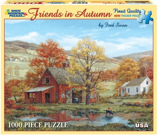 Miniatura 3 de White Mountain Puzzles Friends in Autumn - Rompecabezas de 1000 piezas