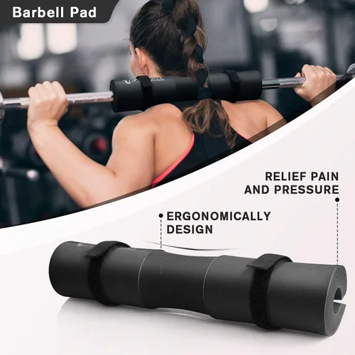 Miniatura 3 de RitFit 7 Pcs Barbell Squat Pad Set, with Resistance Band, 2 Safety Straps, 2 Gym Ankle Straps & Carry Bag, Upgraded Neck & Shoulder Protective Pad
