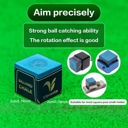 Miniatura 6 de Pro Pool Cue Chalk, Tournament Standard Billiard Chalk, 12 Cubes/Box with Travel Storage Box,Low Dust, Super Dense, Suitable for Snooker/Pool/8-Ball