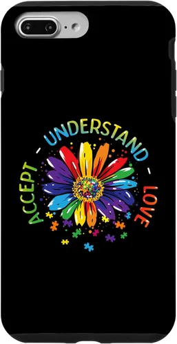 Miniatura 9 de Funda para iPhone 11 con diseño de flores ASD y arcoíris para concienciación sobre el autismo