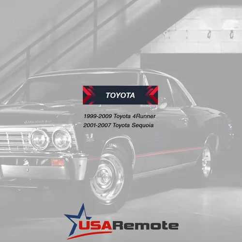Miniatura 4 de Llavero con carcasa y almohadilla de repuesto para llave de entrada sin llave compatible con Toyota 1999-2009 4Runner / 2001-2008 Sequoia
