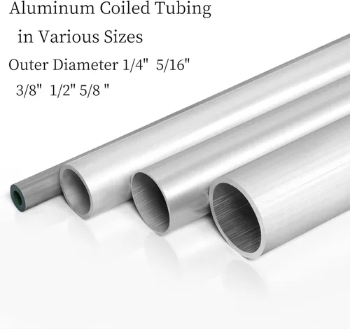 Miniatura 7 de Vigorous Tubo en espiral de aluminio OD de 1/4 ", tubo redondo sin costura 1060, grosor de pared de 0.04 pulgadas, tubo de refrigeración, línea