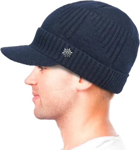 Miniatura 39 de Dahlia Gorro para hombre con visera - lana, sombrero de invierno con borde, forro polar