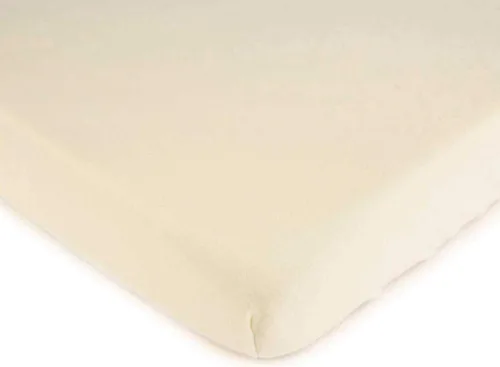 Miniatura 2 de SheetWorld Pack N Play - Sábana bajera ajustable de 100 % algodón, para Graco de 27 x 39, marfil sólido, fabricado en Estados Unidos Punto de jersey