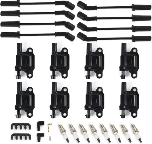 Miniatura 11 de Paquete de 3 bobinas de encendido UF156 y 6 bujías de iridio y 3 cables de bujía compatibles con Toyota 4Runner T100 Tacoma Tundra 1995-2004 3.4L