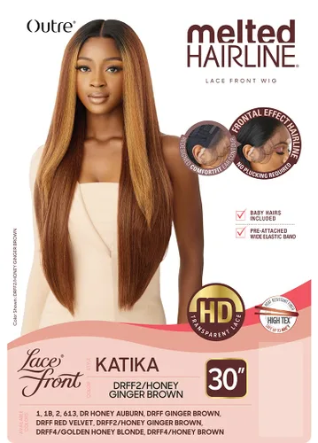 Miniatura 2 de Outre Peluca de encaje frontal - Línea capilar fundida - KATIKA (DR HONEY AUBURN)