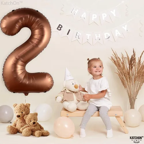 Miniatura 451 de KatchOn, Globo grande azul número 2 de 40 pulgadas Decoraciones de cumpleaños de Baby Shark para niño de 2 años Globo azul número 2 Globo