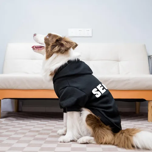 Miniatura 8 de EXPAWLORER Sudadera con capucha para perro, suave y cálida con agujero para correa, disfraz de Halloween para perros de invierno y otoño, ropa