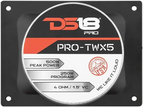 Miniatura 5 de DS18 PRO-TWX5 Tweeter Super Bullet de Aluminio de 1.5" VC 500W Máximo, 250W RMS, 4 Ohmios con Tweeters Crossover Incorporados son Los Mejores