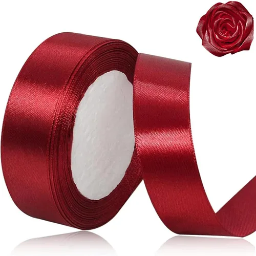 Miniatura 61 de Cinta beige de 1-1/2 pulgadas x 25 yardas, cinta de satén marfil de tela de color sólido para manualidades, coronas, fiesta de boda, Navidad, lazos