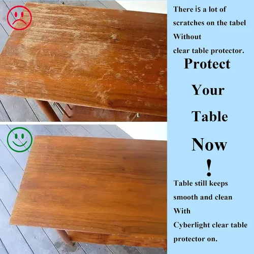 Miniatura 2 de Cyberlight Protector de mesa ovalado transparente de 60 x 90 pulgadas, mantel de vinilo impermeable de plástico transparente para sillas de 4 a 6